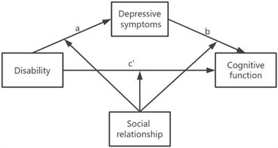 Association between disability and cognitive function in older Chinese people: a moderated mediation of social relationships and depressive symptoms